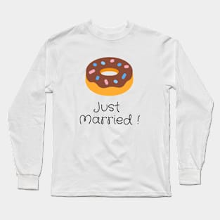 Just Married Donut T-shirt Long Sleeve T-Shirt